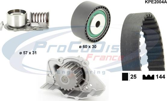 Procodis France KPE2004A - Водяной насос + комплект зубчатого ремня ГРМ unicars.by