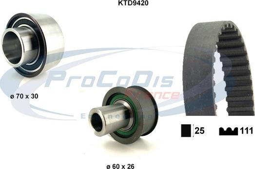 Procodis France KTD9420 - Комплект зубчатого ремня ГРМ unicars.by