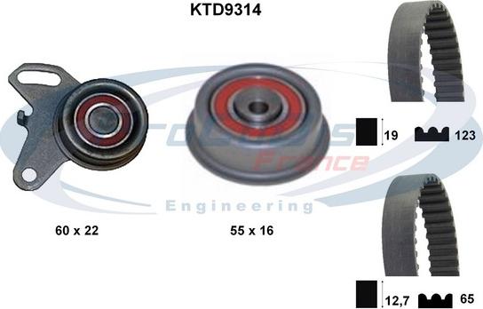 Procodis France KTD9314 - Комплект зубчатого ремня ГРМ unicars.by