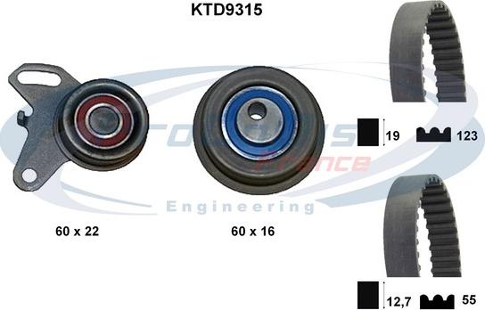 Procodis France KTD9315 - Комплект зубчатого ремня ГРМ unicars.by