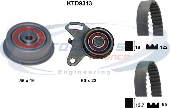 Procodis France KTD9313 - Комплект зубчатого ремня ГРМ unicars.by