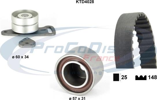 Procodis France KTD4028 - Комплект зубчатого ремня ГРМ unicars.by