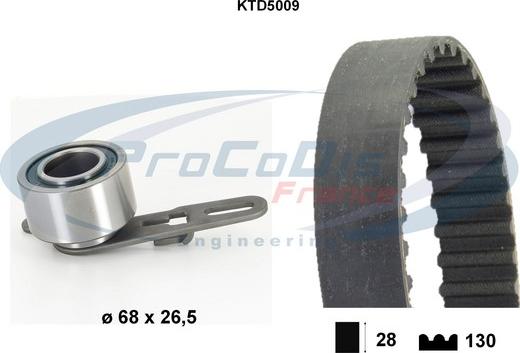 Procodis France KTD5009 - Комплект зубчатого ремня ГРМ unicars.by