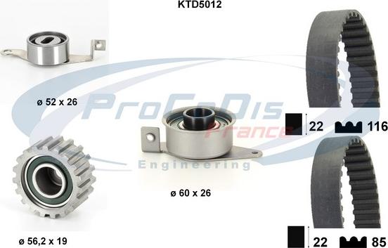 Procodis France KTD5012 - Комплект зубчатого ремня ГРМ unicars.by