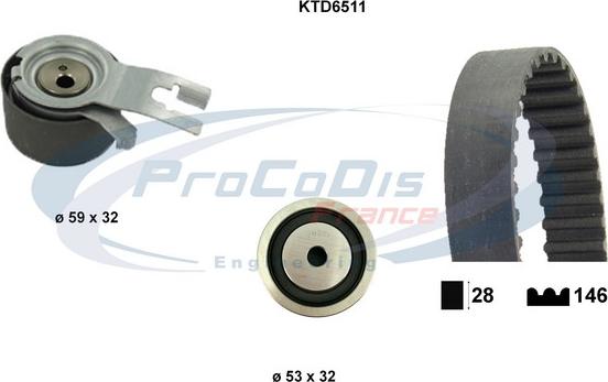 Procodis France KTD6511 - Комплект зубчатого ремня ГРМ unicars.by