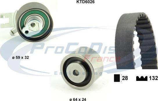 Procodis France KTD6026 - Комплект зубчатого ремня ГРМ unicars.by