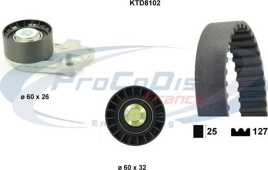 Procodis France KTD8102 - Комплект зубчатого ремня ГРМ unicars.by