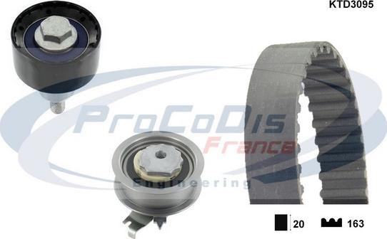 Procodis France KTD3095 - Комплект зубчатого ремня ГРМ unicars.by