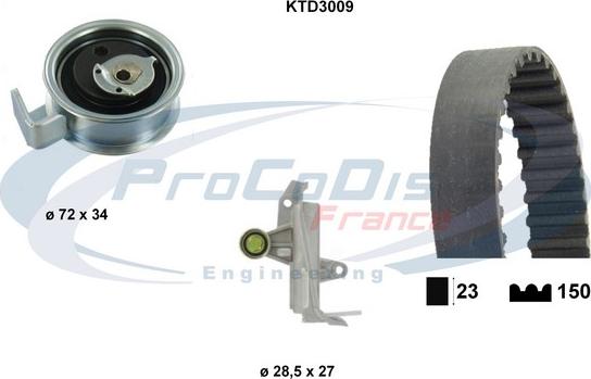 Procodis France KTD3009 - Комплект зубчатого ремня ГРМ unicars.by