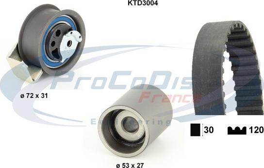 Procodis France KTD3004 - Комплект зубчатого ремня ГРМ unicars.by