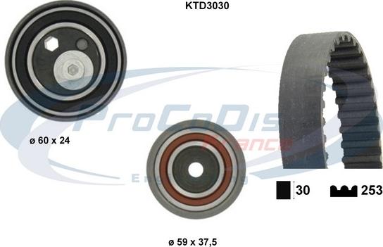 Procodis France KTD3030 - Комплект зубчатого ремня ГРМ unicars.by