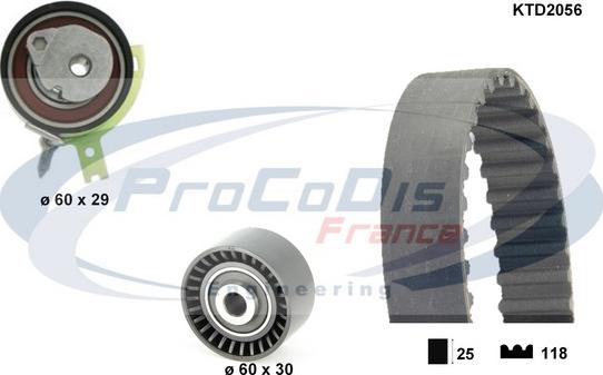 Procodis France KTD2056 - Комплект зубчатого ремня ГРМ unicars.by