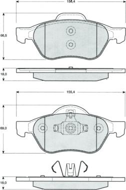 Procodis France PF1471 - Тормозные колодки, дисковые, комплект unicars.by