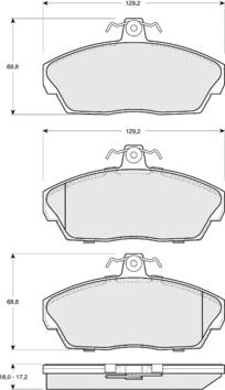 Procodis France PF1540 - Тормозные колодки, дисковые, комплект unicars.by