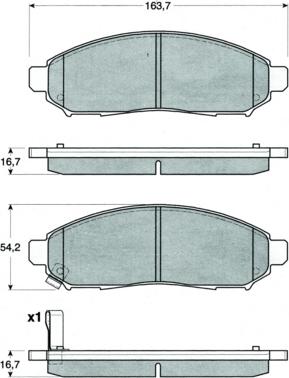 Procodis France PF1528 - Тормозные колодки, дисковые, комплект unicars.by