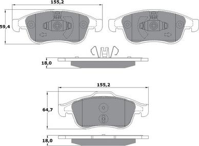 Procodis France PF1641 - Тормозные колодки, дисковые, комплект unicars.by