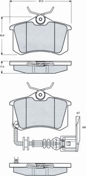 Procodis France PF1615 - Тормозные колодки, дисковые, комплект unicars.by