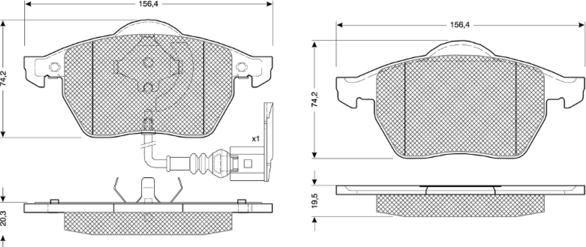 Procodis France PF10942 - Тормозные колодки, дисковые, комплект unicars.by