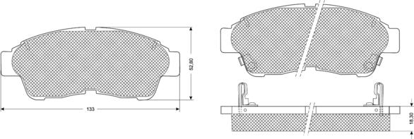 Procodis France PF1096 - Тормозные колодки, дисковые, комплект unicars.by