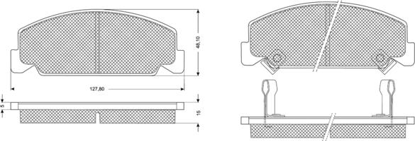 Procodis France PF1097 - Тормозные колодки, дисковые, комплект unicars.by