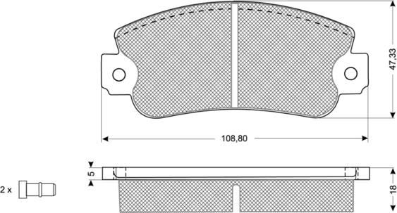 Procodis France PF10434 - Тормозные колодки, дисковые, комплект unicars.by