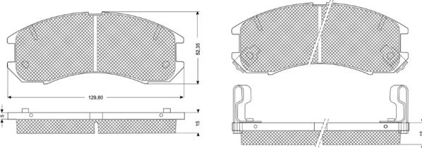 Procodis France PF1056 - Тормозные колодки, дисковые, комплект unicars.by