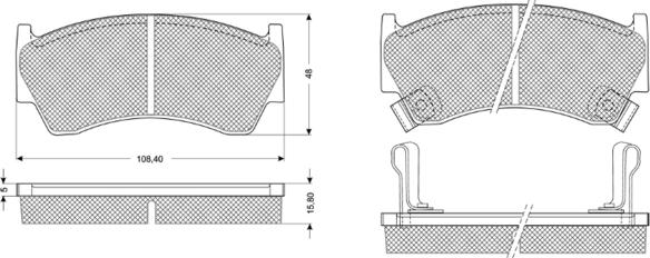 Procodis France PF1089 - Тормозные колодки, дисковые, комплект unicars.by