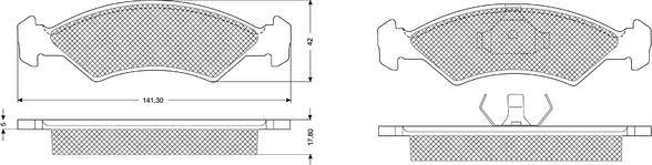 Procodis France PF1084 - Тормозные колодки, дисковые, комплект unicars.by