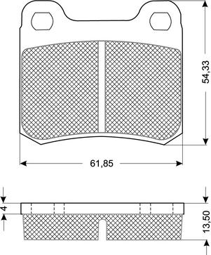 Procodis France PF1037 - Тормозные колодки, дисковые, комплект unicars.by