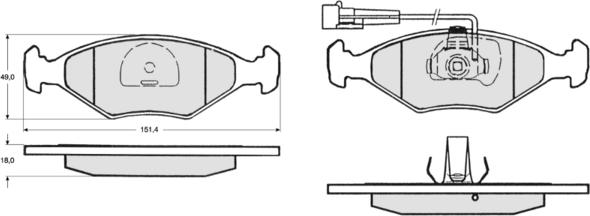 Procodis France PF10794 - Тормозные колодки, дисковые, комплект unicars.by