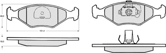 Procodis France PF10793 - Тормозные колодки, дисковые, комплект unicars.by