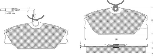 Procodis France PF1076 - Тормозные колодки, дисковые, комплект unicars.by