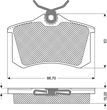 Procodis France PF1078 - Тормозные колодки, дисковые, комплект unicars.by