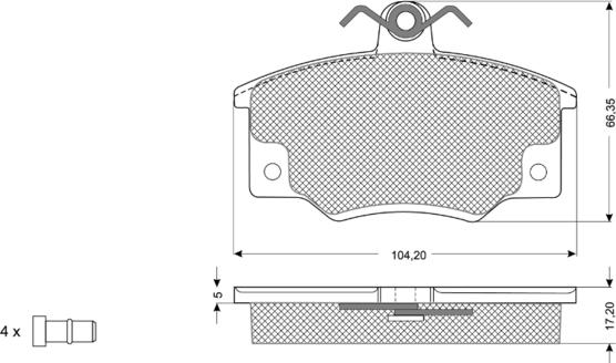 Procodis France PF10731 - Тормозные колодки, дисковые, комплект unicars.by