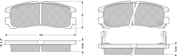 Procodis France PF1104 - Тормозные колодки, дисковые, комплект unicars.by