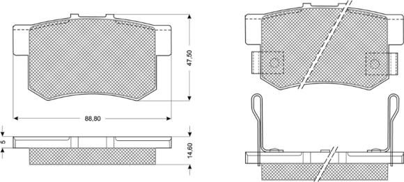 Procodis France PF1100 - Тормозные колодки, дисковые, комплект unicars.by