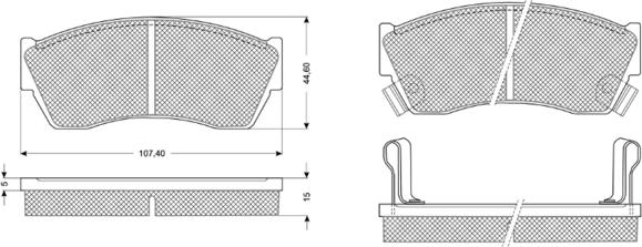 Procodis France PF1108 - Тормозные колодки, дисковые, комплект unicars.by