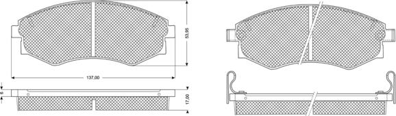 Procodis France PF1107 - Тормозные колодки, дисковые, комплект unicars.by