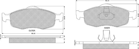 Procodis France PF1119 - Тормозные колодки, дисковые, комплект unicars.by