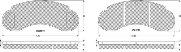 Procodis France PF1115 - Тормозные колодки, дисковые, комплект unicars.by