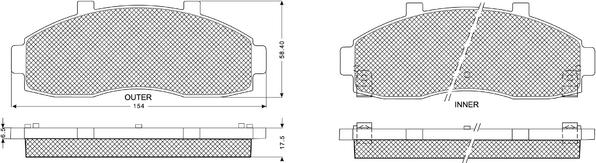 Procodis France PF1183 - Тормозные колодки, дисковые, комплект unicars.by