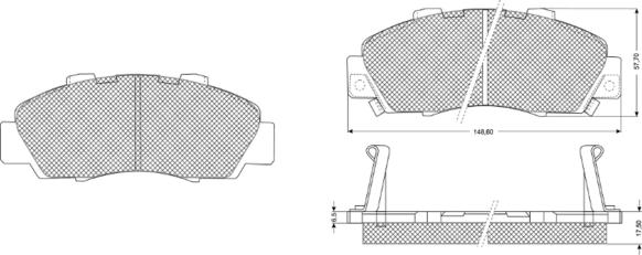 Procodis France PF1137 - Тормозные колодки, дисковые, комплект unicars.by