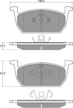 Procodis France PF1873 - Тормозные колодки, дисковые, комплект unicars.by