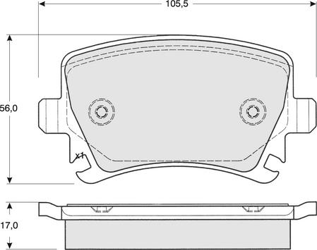 Procodis France PF1395 - Тормозные колодки, дисковые, комплект unicars.by