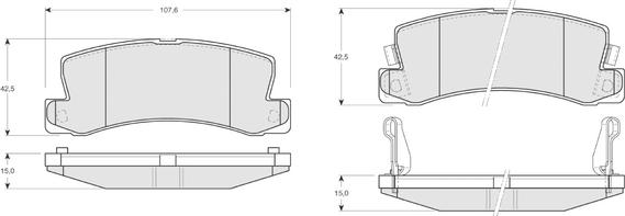 Procodis France PF1366 - Тормозные колодки, дисковые, комплект unicars.by