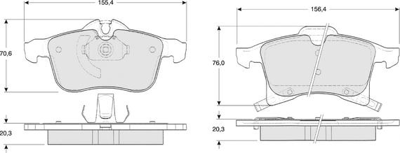 Procodis France PF1300 - Тормозные колодки, дисковые, комплект unicars.by