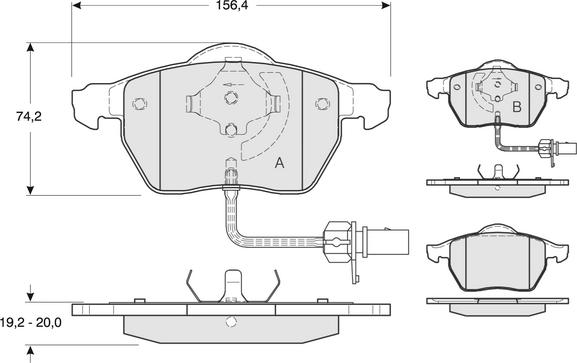 Procodis France PF1313 - Тормозные колодки, дисковые, комплект unicars.by