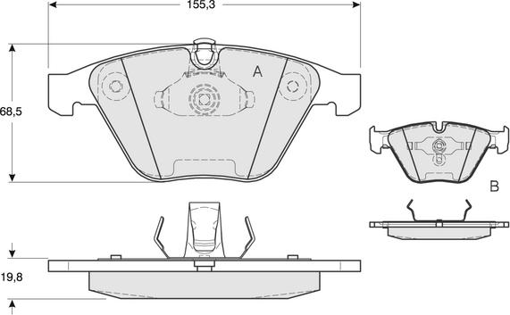 Procodis France PF1325 - Тормозные колодки, дисковые, комплект unicars.by