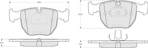 Procodis France PF1323 - Тормозные колодки, дисковые, комплект unicars.by