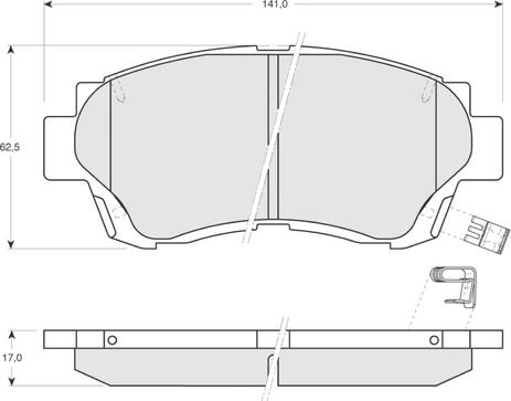 Procodis France PF1372 - Тормозные колодки, дисковые, комплект unicars.by